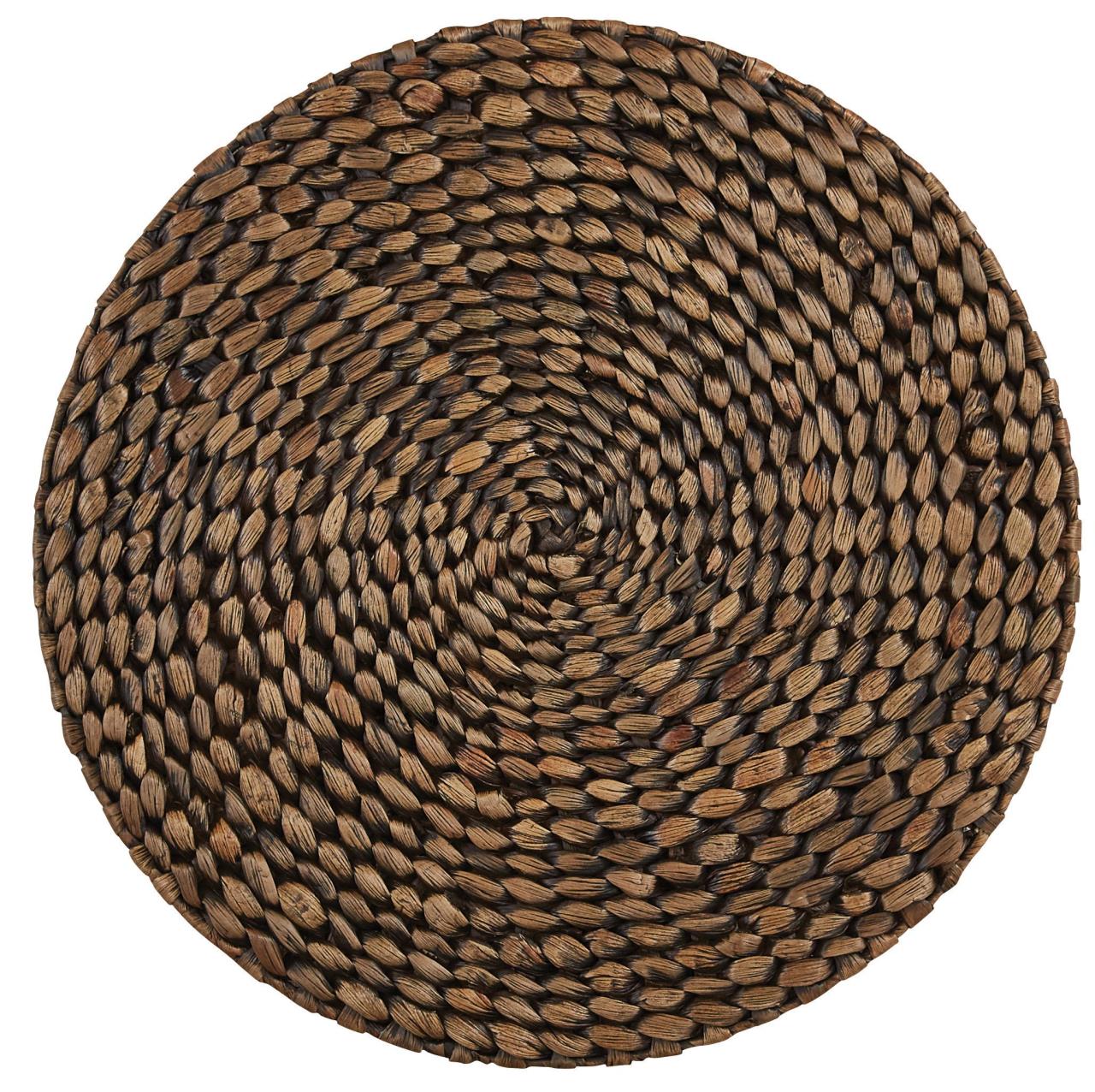WALTON CIRCULAR HYACINTH PLACEMAT DARK BROWN