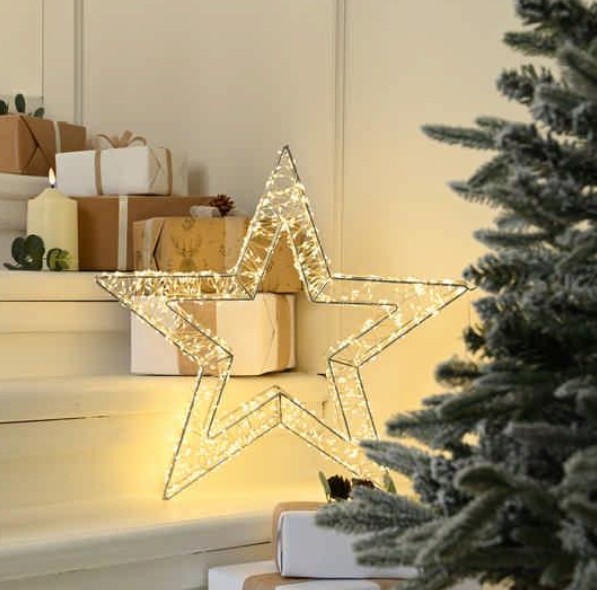 50CM DEWDROP STAR WITH 1440 WARM LIGHTS